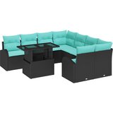  Sjedeća garnitura za vrt 9 kom. Crna Poli Ratan 234 x 234 x 85 cm | shoptok.hr