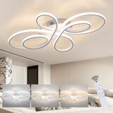 Nettlife LED stropna svetilka, zatemnljiva, velika, 100 cm, 90 W, moderna bela, z daljinskim upravljalnikom, (22111258) | Shoptok.si