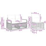  Sjedeća garnitura za vrt 5 kom. Bež poliratan 61 x 62 x 70 cm | Shoptok.si
