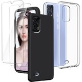 NIKCORP Zaščitni komplet za Oukitel C31, silikonski ovitek prozoren črn in 2x kaljeno steklo, celovita zaščita zaslona in ohišja, (5000139163) | Shoptok.si