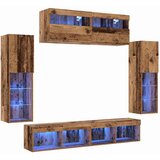 vidaXL Komplet TV omaric z LED lučmi 6 pcs Star les Konstruiran les, (5000098389) | Shoptok.si
