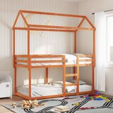 The Living Store Pograd s steho voščeno rjav 90x190 cm trdna borovina - Pograd, (21625328) | Shoptok.si
