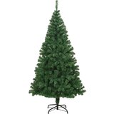 vidaXL Umjetno božićno drvce Zelena 210 cm PVC i Čelik i Plastika | shoptok.hr