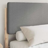 vidaXL Posteljni okvir z oblazinjenim vzglavjem Svetlo siva, (5000101380) | Shoptok.si