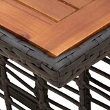  Stol za vrt Crna i prirodna 100 x 55 x 37 cm PE Rattan i Staklo | Eponuda.com