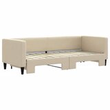  Dnevni krevet na razvlačenje krem 80 x 200 cm od tkanine | shoptok.hr