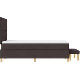  Postelja z vzmetnico z vzmetnico Temno rjava 120 x 190 cm blago, (5000069805) | Shoptok.si