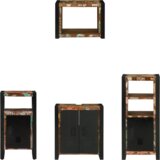 vidaXL Set namještaja za kupaonicu 4 pcs Čvrsto reciklirano drvo | shoptok.hr