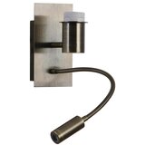  Brilagi - LED fleksibilna zidna lampa NUBILA 1xE27/25W/230V + LED/3W mesing/svetlosiva | Eponuda.com