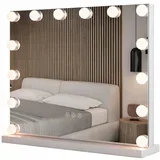 Stolno ogledalo s 14 prigušenih LED lampi i 3 boje svjetlosti, dim. 50 x 12 x 43 cm