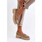 Zazoo 3429 Suede Women's Moccasins With Decoration Beige | shoptok.hr