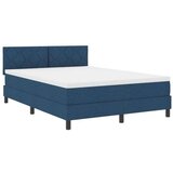  Postelja z vzmetnico z vzmetnico Modra 140 x 190 cm blago, (5000126761) | Shoptok.si