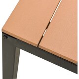 vidaXL Vrtna klupa 110 cm od čelika i WPC-a smeđe-crna | shoptok.hr
