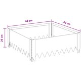  Ograda oko Travnjaka 4 kom. 60 x 60 x 20 cm Čelik Bijela | shoptok.hr