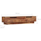 TV ormarić 145 x 30 x 30 cm od masivnog drva | shoptok.hr