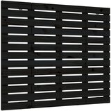 Maison Chic stensko posteljno vzglavje - vzglavna omarica - nočna omarica črno 146x3x91,5 cm trdna borovina, (21706852) | Shoptok.si