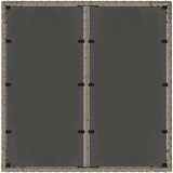 vidaXL Vrtni stol sa staklenom pločom sivi 90x90x75 cm od poliratana | shoptok.hr
