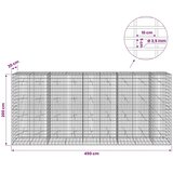  Gabion s žicom debljine 3 5 mm i mrežom 5x10 cm 450x20x200 cm - 20 cm 200 cm 450 cm | shoptok.hr