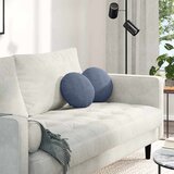 vidaXL Sedežne blazine 2 pcs Modra Ø 30 cm Žametna tkanina | Shoptok.si