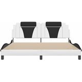  Okvir za krevet Viana bez madraca bijelo-crni 180x200cm umjetna koža | shoptok.hr