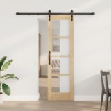  Klizna vrata s kompletnim priborom 61x198.5 cm čvrsto drvo bor | shoptok.hr