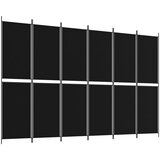 Sobna pregrada s 6 panela crna 300x200 cm od tkanine | Eponuda.ba