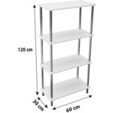 Möbelix Exklusiv regal tim, bela, barva kroma | Shoptok.si