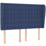  Vzglavje z ušesi modro 147x23x118/128 cm blago, (20933862) | Shoptok.si