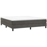  Box spring postelja z vzmetnico temno siva 180x200 cm žamet, (20846740) | Shoptok.si