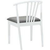  Stolac za blagovanje 2 pcs Bijela i siva Čvrsto drvo | shoptok.hr
