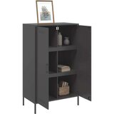 vidaXL Visoka komoda crna 68 x 39 x 113 cm čelična | shoptok.hr