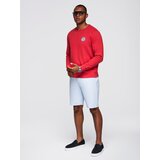 Ombre Men's non-stretch sweatshirt with college style patch - red | shoptok.hr