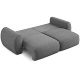 Makamii Temno siva raztegljiva/s prostorom za shranjevanje sedežna garnitura iz rebrastega žameta 266 cm Kini – | Shoptok.si