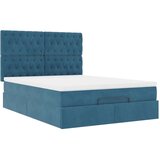 vidaXL otomanski krevet s madracima tamnoplavi 140x190 cm baršunasti | shoptok.hr