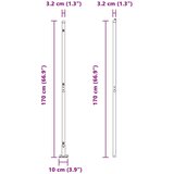  Ograjni Stebri Komplet 104 Zeleni Beton 3.2 x 3.2 x 88.5 cm | Shoptok.si
