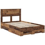  Okvir za krevet Staro drvo 120 x 190 cm Konstruirano drvo | shoptok.hr