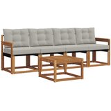 Set vanjskih sofa 5 kom. Prirodna i svijetlo siva | shoptok.hr