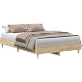 vidaXL posteljni okvir brez ležišča Sonoma hrast 120x200 cm | Shoptok.si