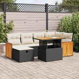 vidaXL 8-dijelni set vrtnih sofa od poliratana s jastucima crni | shoptok.hr