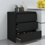  Komoda crna 70 x 41 x 75 cm od konstruiranog drva | shoptok.hr