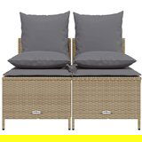  4-dijelni set vrtnih sofa s jastucima bež od poliratana | shoptok.hr