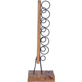 vidaXL Stalak za vino za 6 boca 35 x 35 x 100 cm od masivne tikovine | shoptok.hr