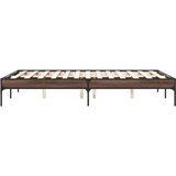  Okvir za krevet smeđi hrast 135x190cm konstruirano drvo i metal | Eponuda.com