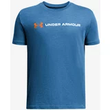 Under Armour Tehnička sportska majica plava / narančasta / bijela