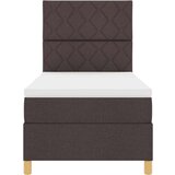 vidaXL Krevet s oprugama s madracem tamno smeđe boje 90x200 cm tkanina | shoptok.hr