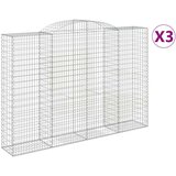  Lučne gabionske košare 3 kom 300x50x200/220cm pocinčano željezo | shoptok.hr