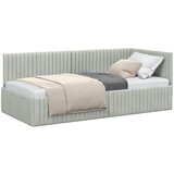 Kutni okvir kreveta Svijetlo siva 90 cm x 190 cm Baršun | shoptok.hr