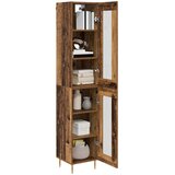  Highboard 2 pcs Staro drvo Stakl | shoptok.hr