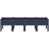  Vrtna sadilica s nogama plava siva 160 x 40 x 42 cm PP | shoptok.hr