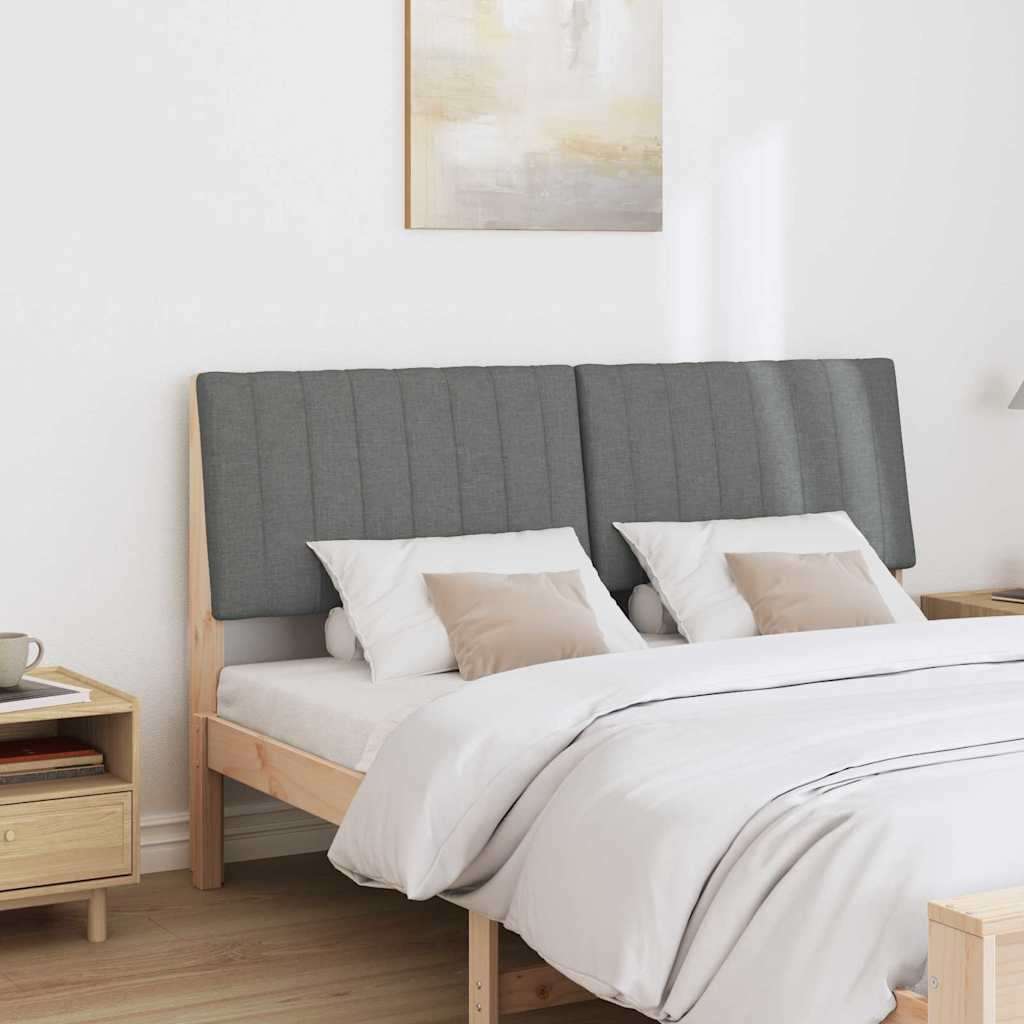 vidaXL tapecirano vzglavje temno siva 160 cm masivno borovo les | Shoptok.si